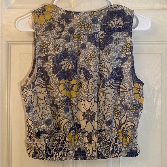 RACHEL Rachel Roy Floral Wrap Blouse - Blue and Yellow - Picture 8 of 10